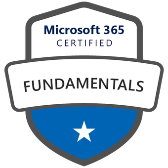 Microsoft 365 Fundamentals certification badge for IT support in Mountain Home, AR